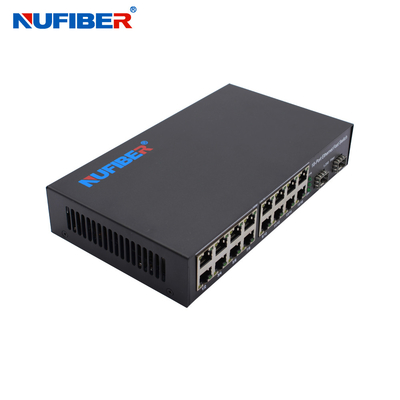 OEM Gigabit SFP Ethernet Switch 2*1000M SFP a 16*10/100/1000Mbps RJ45 Port DC12V alimentazione