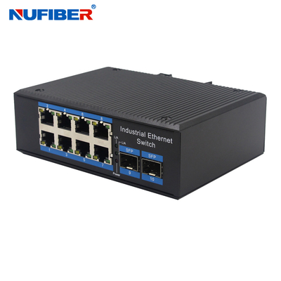 8 porte POE industriale commutatore di rete 2SFP 10/100/1000Mbps Gigabit Ethernet completo