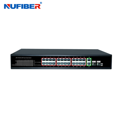 10 / OEM di 100M/ODM 4 8 16 24 gigabit di POE del commutatore della fibra di Ethernet del porto con 2 porti di SFP